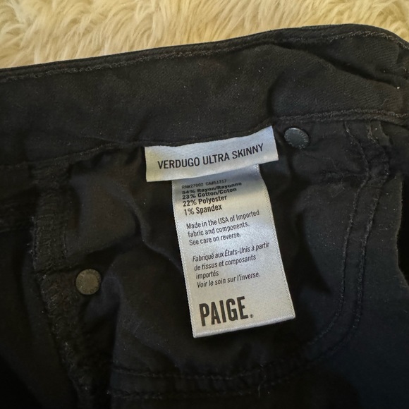 PAIGE Verdugo Ultra Skinny in Black Shadow - Picture 10 of 10